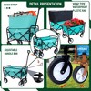 Lyngins Lightweight Collapsible Wagon with 3-Pcs Waterproof Liner & Cover Set, Dual-Layer Storage All-Terrain Wagons Carts Foldable for Garden & Beach - 2 of 4