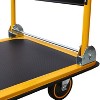 Vynxaria Foldable Platform Truck Push Dolly 330 lb. Weight Capacity Black and Yellow - 3 of 4