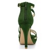 Allegra K Women's Back Zipper Platform Stiletto Heels Ankle Strap Sandals - 3 of 4