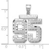 Black Bow Jewelry 14k White Gold, Varsity Collection, Large D/C Pendant, Number 95 - 2 of 3