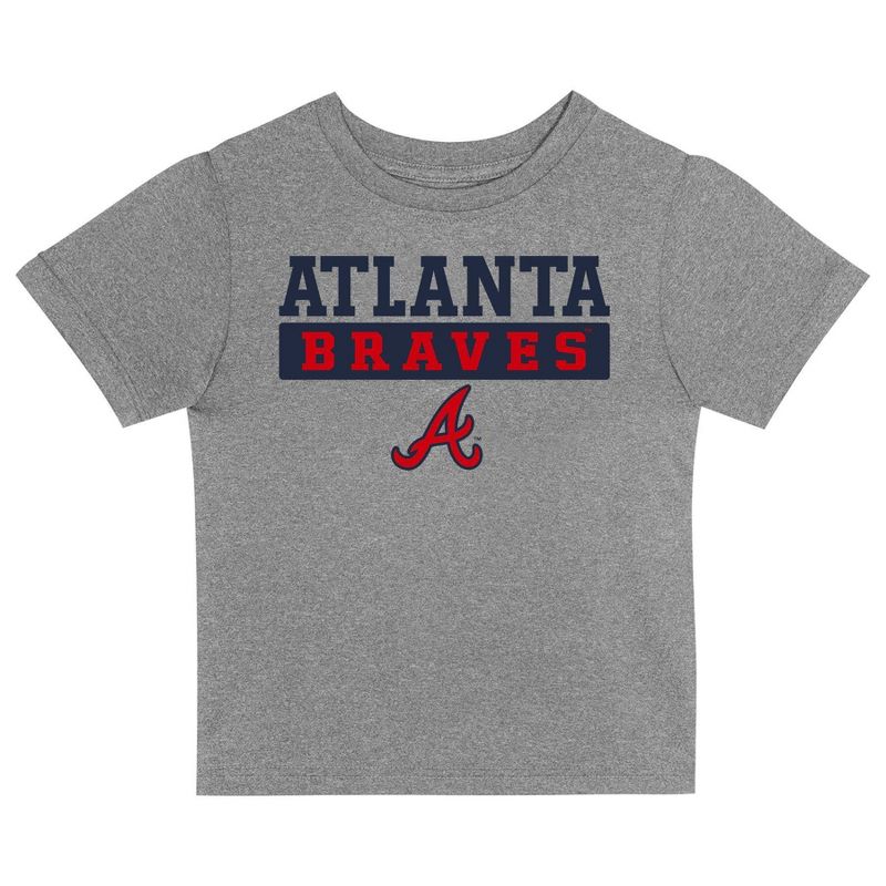 MLB Atlanta Braves Toddler Boys&#39; 2pk T-Shirt, 2 of 4