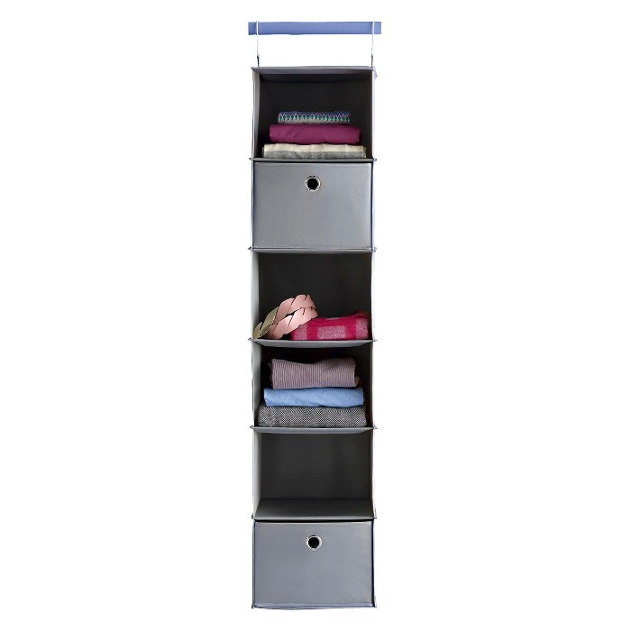 6Shelf Hanging Closet Organizer Gray Room Essentials™ Target