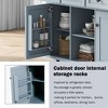 Rubberwood Kitchen Island Cart with Fold-Down Counter, Storage, Drawers, & Casters - 3 of 4