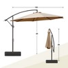 Aoodor Patio Off-set Hanging Umbrella 10FT Aluminum Cantilever Umbrella - 3 of 4