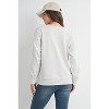 Hello Miz Women's V Neck Long Sleeve Front Pocket Maternity Sweatshirt Top - 3 of 4