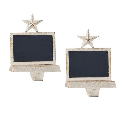 Park Designs Chalkboard Stocking Hanger White - Set of 2