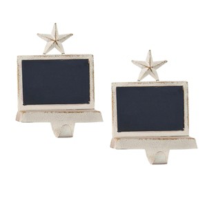 Park Designs Chalkboard Stocking Hanger White - Set of 2 - 1 of 3