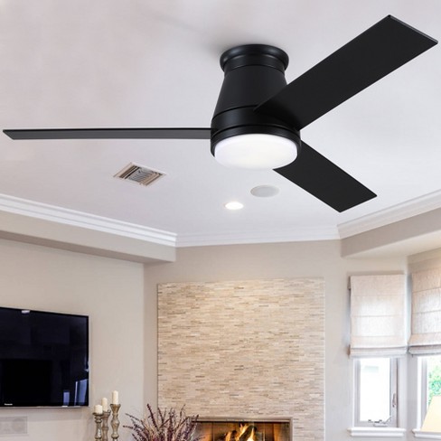 Bella Depot 48" Black Lowe Profile Ceiling Fan with Light - image 1 of 4