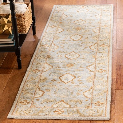 Handmade Gray Wool Tufted Persian Runner Rug