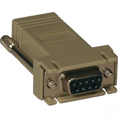 Tripp Lite Modular Serial Crossover Adapter Ethernet to Console Server RJ45-F/DB9-F - 1 x DB-9 Female Serial - 1 x RJ-45 Female Network - Beige