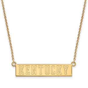 Black Bow Jewelry 14k Yellow Gold Plated Sterling Silver Kentucky Wildcats NCAA Necklace 18 Inch - 1 of 4