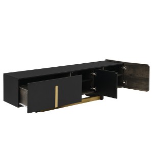 Racxily 66.7" TV Stand for 70 Inch TVs, Modern Media Console with Metal Legs & Storage - 1 of 4