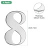 Unique Bargains 304 Stainless Steel Self-adhesive Polished Surface Rust Resistant House Number 1 Pc - image 3 of 4