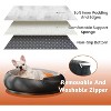 MaseiKar Calming Cuddler Dog Bed with Removable Cushion,Round Shape with Low Edge for Easy Entry,Circle Canvas Dog Kennel - 4 of 4