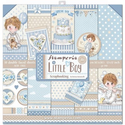 Stamperia Double-Sided Paper Pad 12X12 10/Pkg-Little Boy, 10 Designs/1  Each