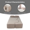 75'' Memory Foam Faux Fur 2-in-1 Foldable Boneless Sofa Bed with 2 Pillows - 3 of 4
