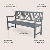 Sloane 3-Seat Ogee Diamond-Back Acacia Wood Outdoor Garden Patio Bench - JONATHAN Y - 4 of 4