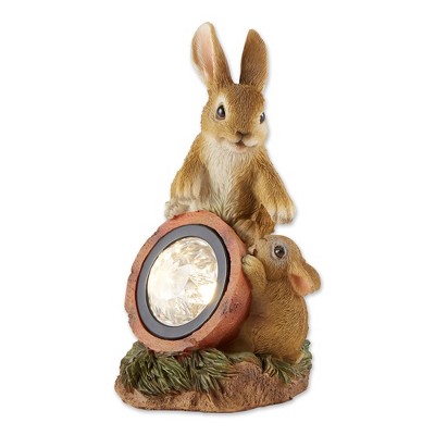 4.5" Polyresin Rabbit with Solar Light Brown - Zingz & Thingz