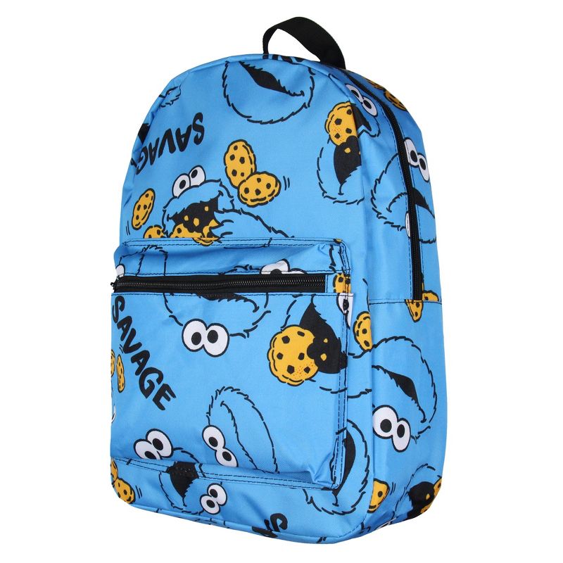 Sesame Street Backpack Cookie Monster Savage Laptop School Travel Backpack Blue, 1 of 5