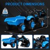 12V Kids 3 in 1 Ride on Excavator & Tractor with Detachable Trailer, Kids Electric Vehicles with LED Lights - 3 of 4