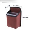 Unique Bargains Car Trash Can Hanging Front Rear Seats Faux Leather Trash Bin 1 Pc - 4 of 4