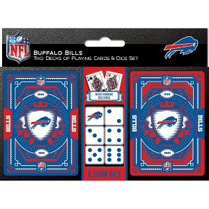 MasterPieces Officially Licensed NFL Buffalo Bills 2-Pack Playing cards & Dice set for Adults - 1 of 4