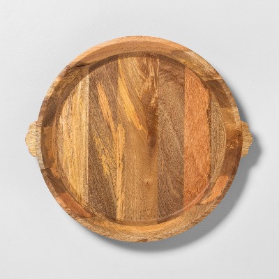 Round Wood Trays Target, Large Round Wood Coffee Table Tray