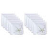 Saro Lifestyle Delicate Floral Embroidery Handkerchief - image 2 of 3