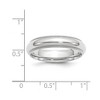 Black Bow Jewelry 5mm 14K White or Yellow Gold Half Round Milgrain Comfort Fit Band - 4 of 4