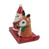 3.5 Inch Santa And Reindeer S & P Shaker Christmas Sled Salt And Pepper Shakers - 2 of 3