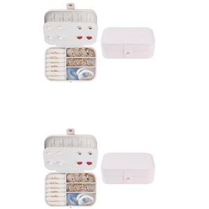 Unique Bargains Travel Portable Leather Jewelry Storage Display Holder 2 Packs - 1 of 4