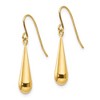 Black Bow Jewelry 3-D Teardrop Dangle Earrings in 14k Yellow Gold - 2 of 4