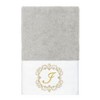 Linum Home Textiles 100% Turkish Cotton MONICA Gold Thread 2PC Embellished Hand Towel Set - 2 of 3