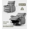 GustoWave Power Rocker Swivel Recliner Chair - Heat and Massage, Adjustable Electric Recliner Ergonomic PU Leather Single Sofa - 2 of 4
