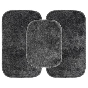 3pc Traditional Nylon Washable Bathroom Rug Set - Garland Rug - 1 of 4