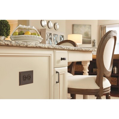 Oil Rubbed Bronze Traditional Single Duplex Outlet Cover