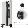 INFURNIC Bag And Luggage Sets 3pcs Rolling Luggage, Lightweight Suitcase Set Hard Shell Travel Luggage with Wheels, White, 19.88"*10.63"*29.92" - 4 of 4
