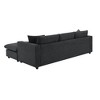UPHA 4-Seat Sectional Sofa Polyester Fabric Couch Set with Convertible Ottoman for Living Room - 2 of 4