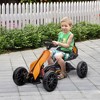 Aosom 12V Electric Go Kart for Kids, Outdoor Ride-On Toy with Forward Backward Drive & Adjustable Speed, Gift for Child 3-8 Years Old, Orange - 3 of 4