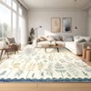 Nasitip Low Pile Modern Floral Area Rug:Easy-Clean, Skid-Resistant Washable Carpet for Living Room, Bedroom - 2 of 4
