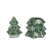 Transpac Ceramic 9.25 in. Green Christmas Iridescent Tree Cookie Jar - 2 of 3