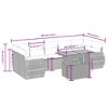 vidaXL Garden Sofa Set Black PE rattan 7-seater Adjustable Armrests - 3 of 4