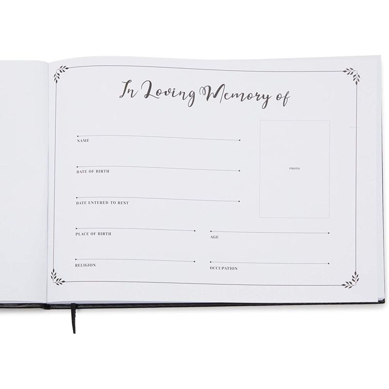 Faithful Finds 3 Piece Set Funeral Guest Book, Pen, and Memorial Table Sign, in Loving Memory, 4 of 10