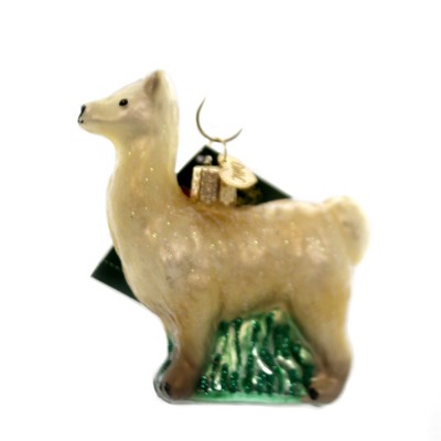 Old World Christmas 3.5" Llama Pack Animal Curious Gentle  -  Tree Ornaments