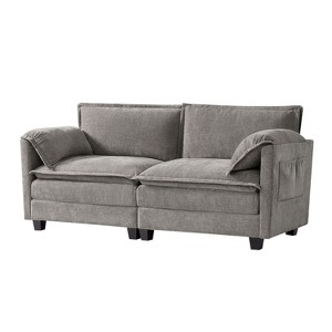 Melisa Modern Dual-layer Cushions sectional Sofa|ARTFUL LIVING DESIGN-LIGHT GREY - 1 of 4