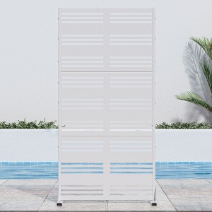 PexFix Outdoor Metal Privacy Screen Garden Fence Stripe Pattern Wall Applique - 1 of 4