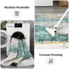 8x10 Large Modern Abstract Area Rug, Machine Washable Non Slip Rug Low Pile Thin Floor Carpet for Living Room, Bedroom, Dining Room, Yellow-green - 4 of 4