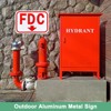 Unique Bargains Aluminum Outdoor "FDC" Fire Department Connection Metal Signw with a Down Arrow 2 Pcs - 3 of 4