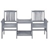 vidaXL Patio Bistro Set, Patio Furniture Set with Cushions, Outdoor Table and Chairs, Conversation Set for Garden - 2 of 4
