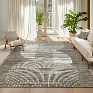 Modern Abstract Stripe Area Rugs For Living Room Bedroom Indoor Low Pile Non Slip Carpet Washable Soft Lightweight Easy Care Carpet Home Decor - 1 of 4